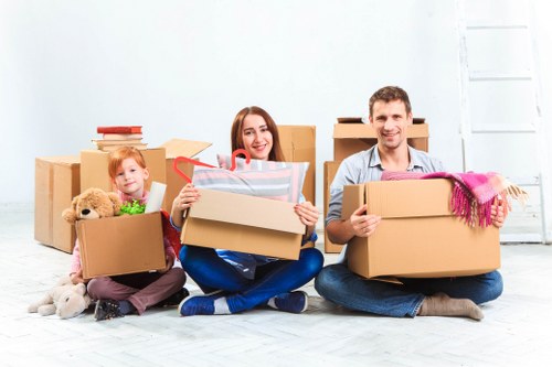 House movers helping a family relocate in Hampton Hill