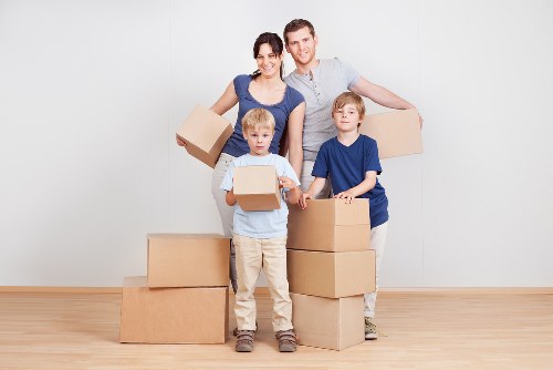 Removal team preparing a house move in Hampton Hill