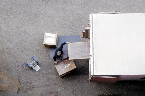 Residential packing service for a family home near Hampton Hill with labelled boxes