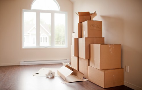 Professional movers handling a flat move in Hampton Hill