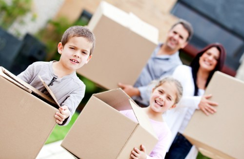 Local moving truck loaded for a house move near Hampton Hill