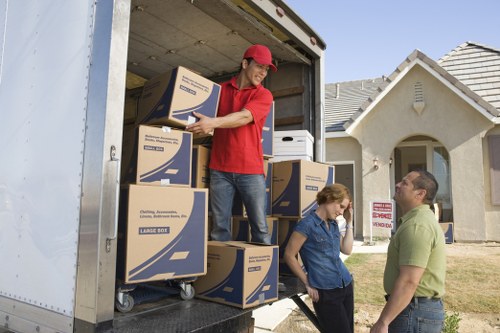 Careful loading of household items for house removals in Hampton Hill