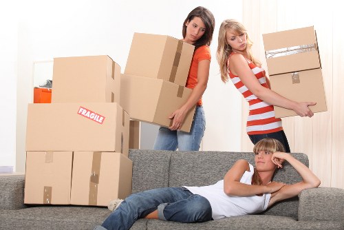 Loading furniture and boxes for a small move in Hampton Hill