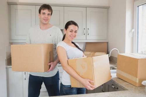 Office relocation planning with desks, files, and transport logistics